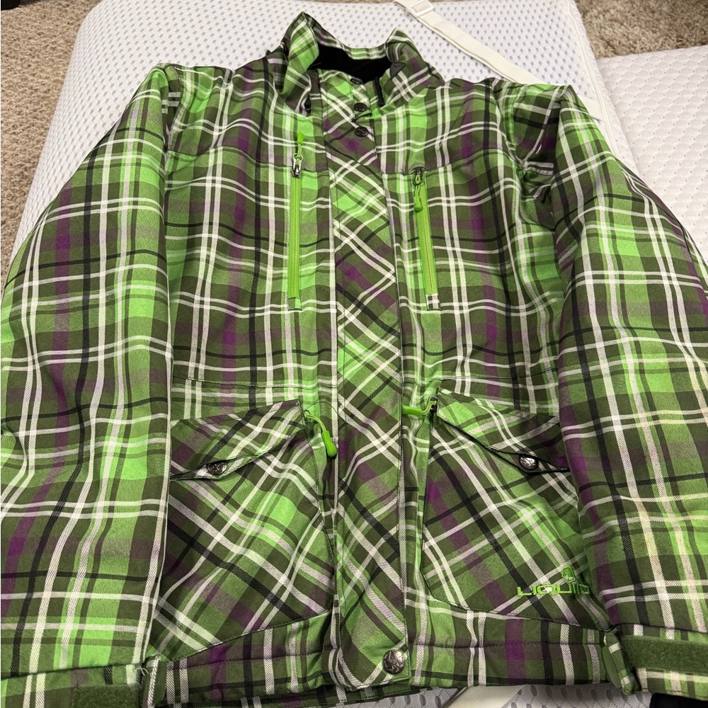 Liquido Green Plaid Jacket